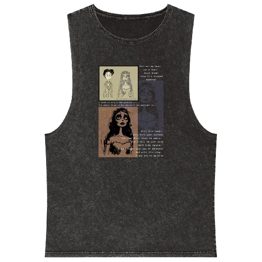 corpse bride Mineral Wash Tank Tops