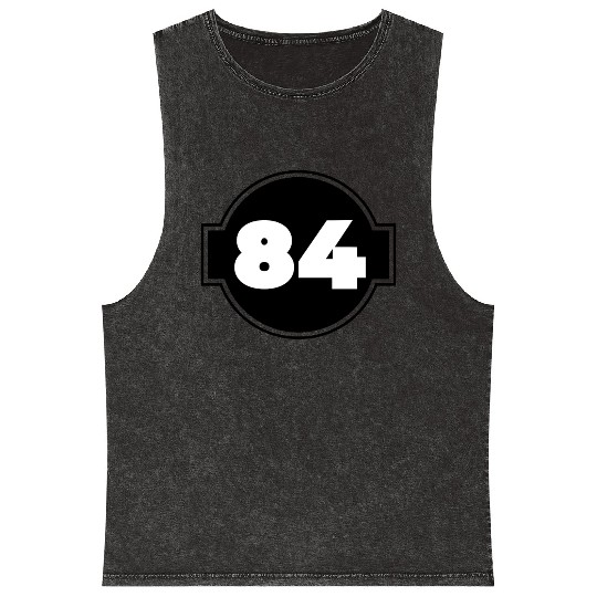 Congratulations 84 Years Old - Number Eighty-Four Mineral Wash Tank Tops