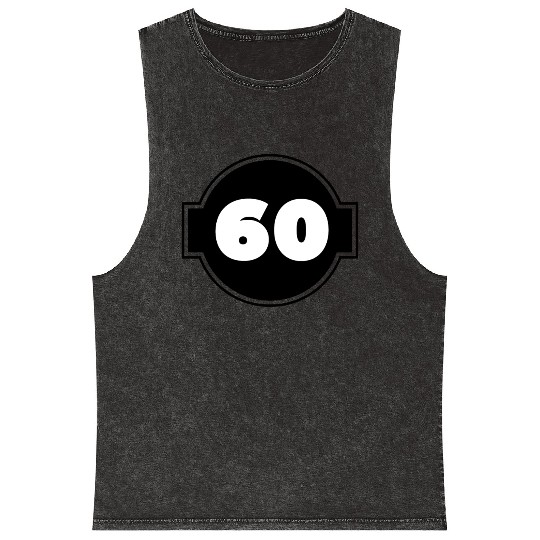 60 Years Anniversary - Number Sixty Mineral Wash Tank Tops