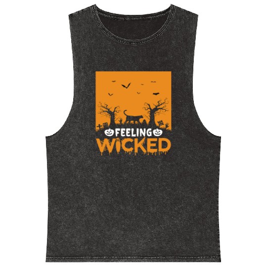 Halloween Feeling wicked Mineral Wash Tank Tops