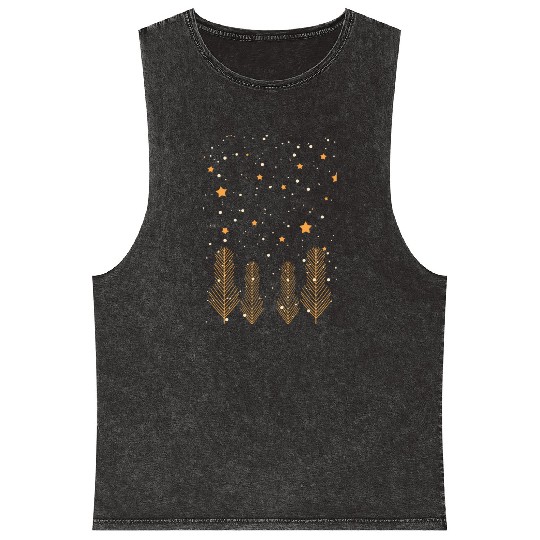 Christmas card Mineral Wash Tank Tops