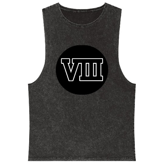 8 Years Greek Symbol / Number Eight Mineral Wash Tank Tops
