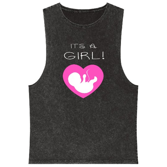 Its a girl thanksgiving Christmas Mineral Wash Tank Tops