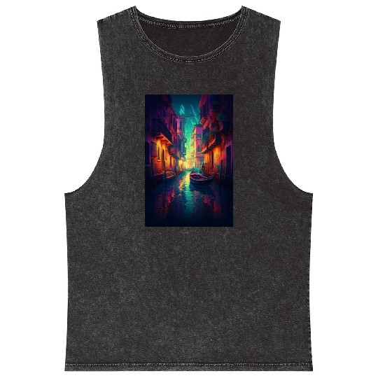 Venice Canals Italy Mineral Wash Tank Tops