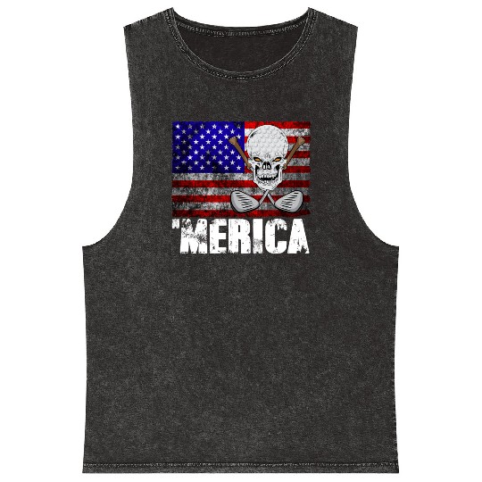 Merica Golf Mineral Wash Tank Tops