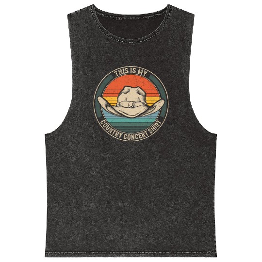 Western Mineral Wash Tank Tops, This Is My Country Concert Mineral Wash Tank Tops