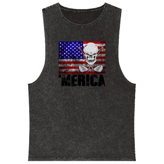 Merica Golf Mineral Wash Tank Tops