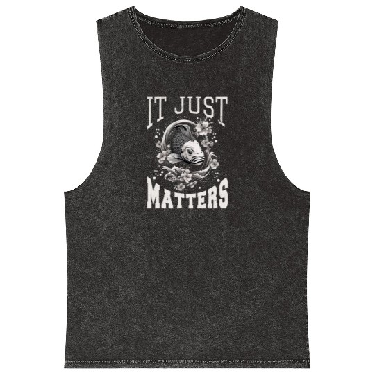 Koi Fish Koi Carp Japanese Koi Garden-Pond funny Mineral Wash Tank Tops