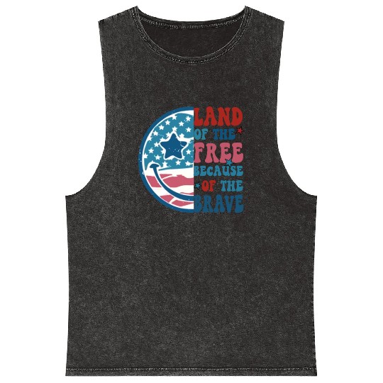 Land of the free Mineral Wash Tank Tops