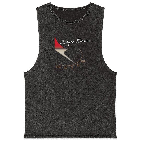 Carpe Diem. Time is Running Out Mineral Wash Tank Tops