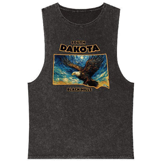 South Dakota - Eagle Mineral Wash Tank Tops