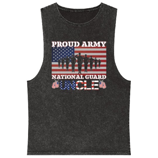 Proud Army National Guard Uncle Mineral Wash Tank Tops