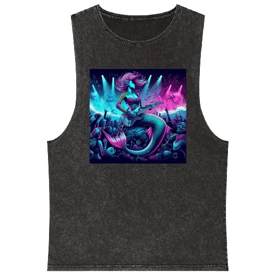 rock and roll under the sea Mineral Wash Tank Tops