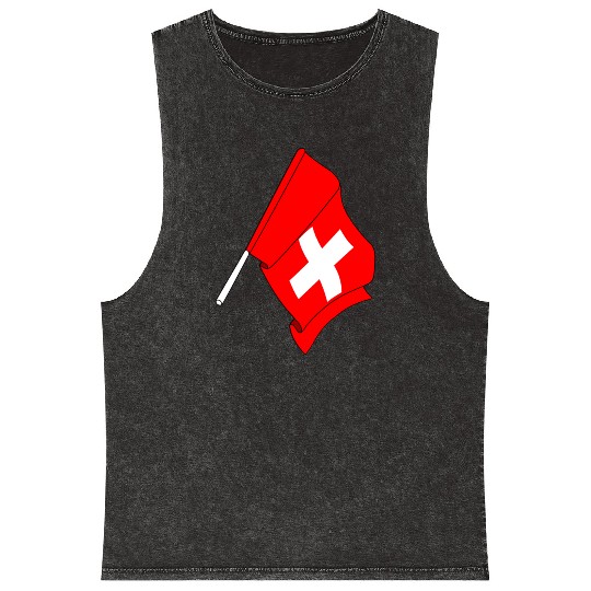 Flag of Switzerland, Mineral Wash Tank Tops