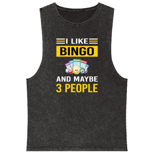 3 People Bingo Mineral Wash Tank Tops
