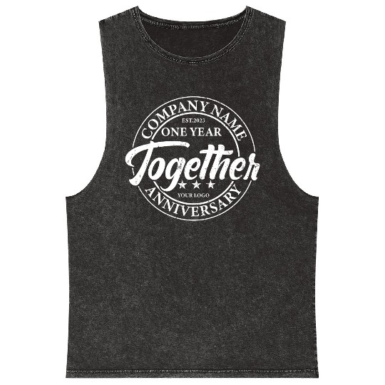Company 20th Year Anniversary Mineral Wash Tank Tops Design 01