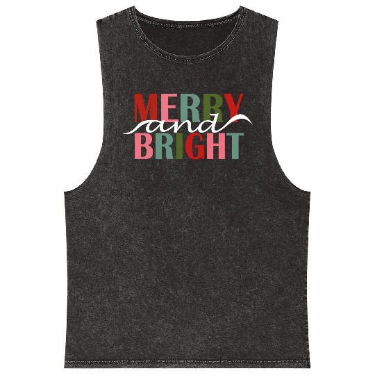 Merry and Bright Mineral Wash Tank Tops