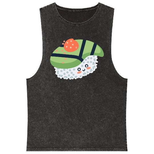 Kawaii Sushi Mineral Wash Tank Tops