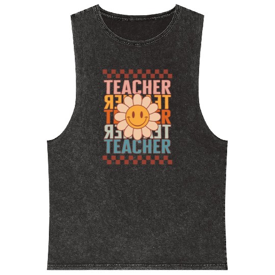 Elementary Teacher Mineral Wash Tank Tops, Teacher Teacher Teacher