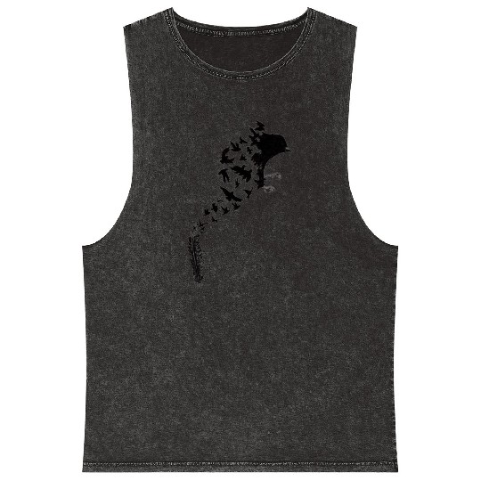 black bird Mineral Wash Tank Tops
