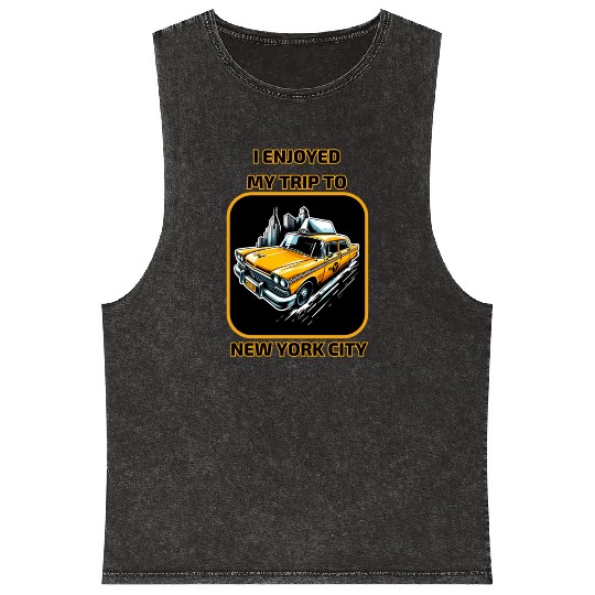 Taxi I Enjoyed My Trip To New York City Mineral Wash Tank Tops