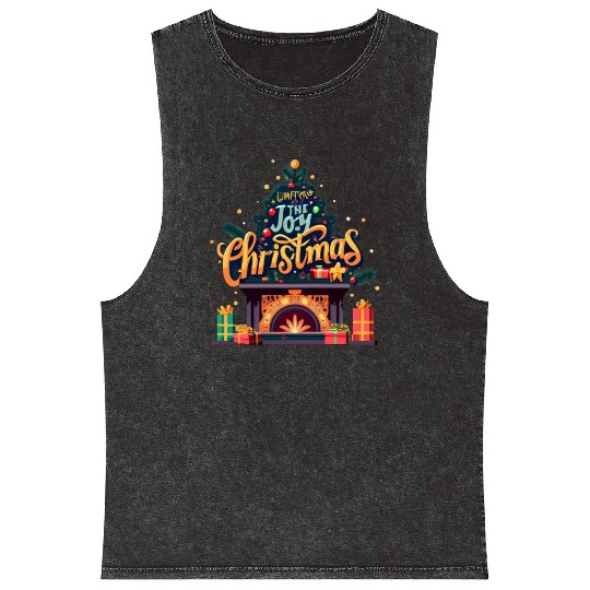 The Joy Christmas Mineral Wash Tank Tops