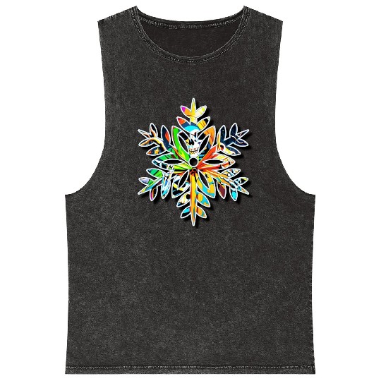 Skeleton flakes Mineral Wash Tank Tops
