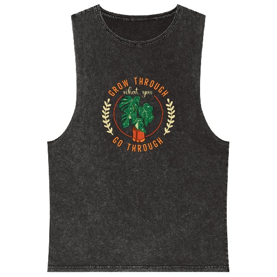 Monstera Grow Through What You Go Balcony Plants Mineral Wash Tank Tops