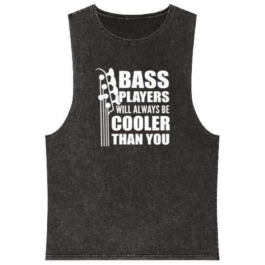 Funny Bass Guitar Player Instrumentalist Mineral Wash Tank Tops
