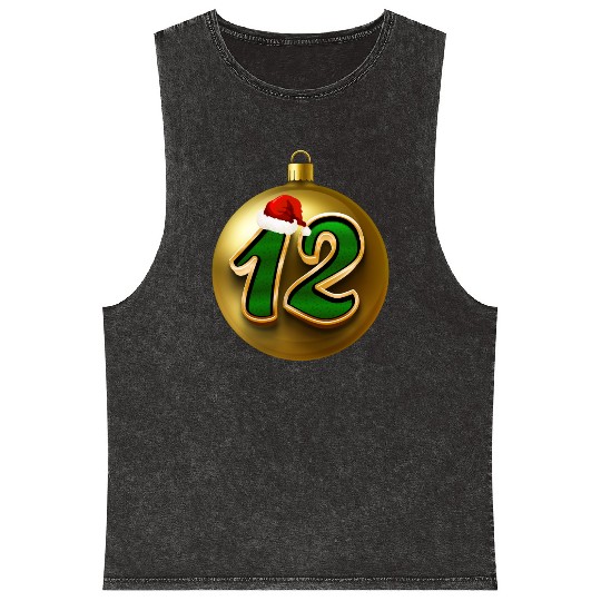 12 Dozen Christmas Balls Decorations - NR Twelve Mineral Wash Tank Tops