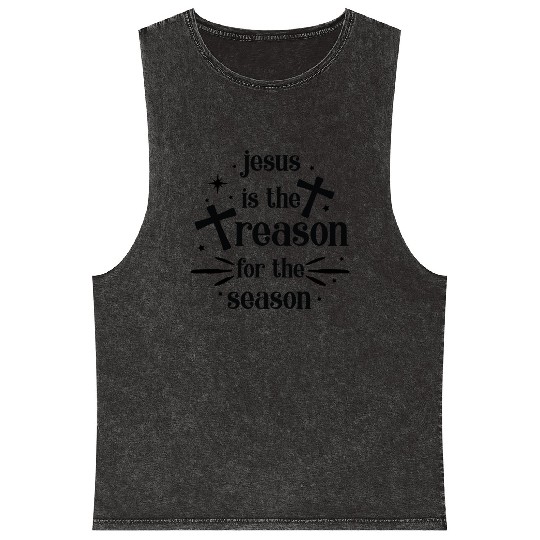 Jesus is the reason for the season Mineral Wash Tank Tops
