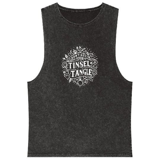 Don't Get Your Tinsel in a Tangle Mineral Wash Tank Tops