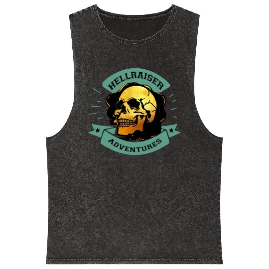 Gilded Skull Hellraiser Adventure Mineral Wash Tank Tops
