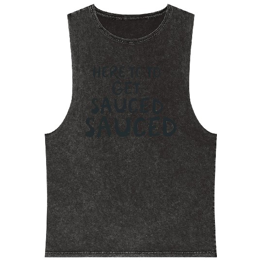 Here To Get Sauced Funny Cranberry Sauce Thanksgiv Mineral Wash Tank Tops