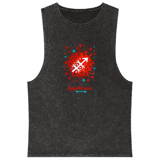 Sagittarius in the Winter Wonderland Mineral Wash Tank Tops
