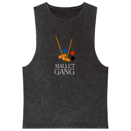 Lawn Game - Golf Croquet Player Mineral Wash Tank Tops