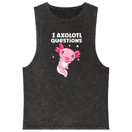 I Axolotl Questions Axolotl funny Axolotl Retro Mineral Wash Tank Tops