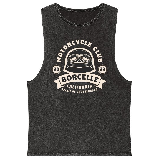 Motorcycle Club Spirit of Brotherhood Mineral Wash Tank Tops