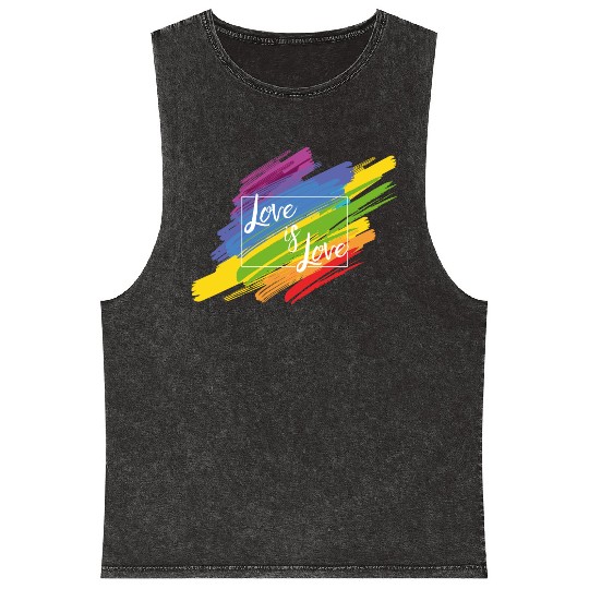 Love Is Love Mineral Wash Tank Tops