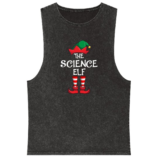 Science Elf Matching Family Christmas Mineral Wash Tank Tops