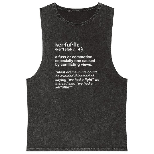 Weird Words Kerfuffle Geek Mineral Wash Tank Tops