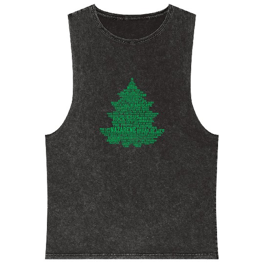 Heavenly Harvest: Tree of Jesus NamesTee Mineral Wash Tank Tops