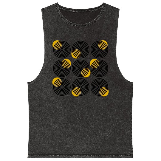 homelon goggle eyed yellow dots Mineral Wash Tank Tops