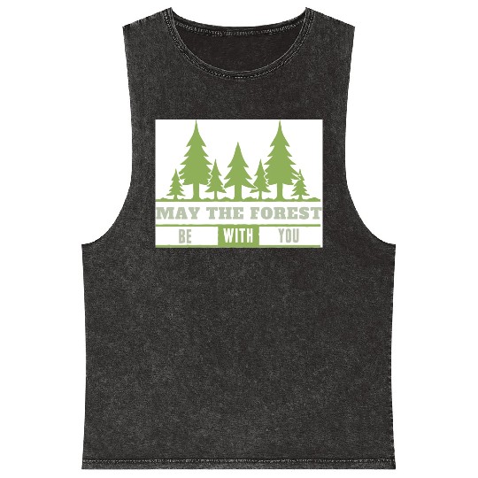 May The Forest Be With You Mineral Wash Tank Tops