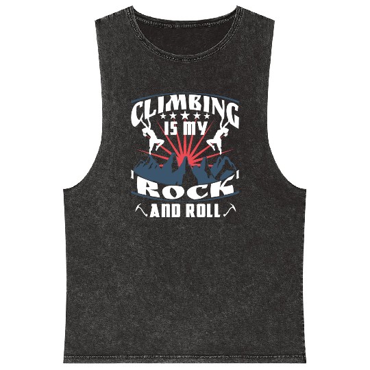Climbing is my 'rock' and roll Mineral Wash Tank Tops