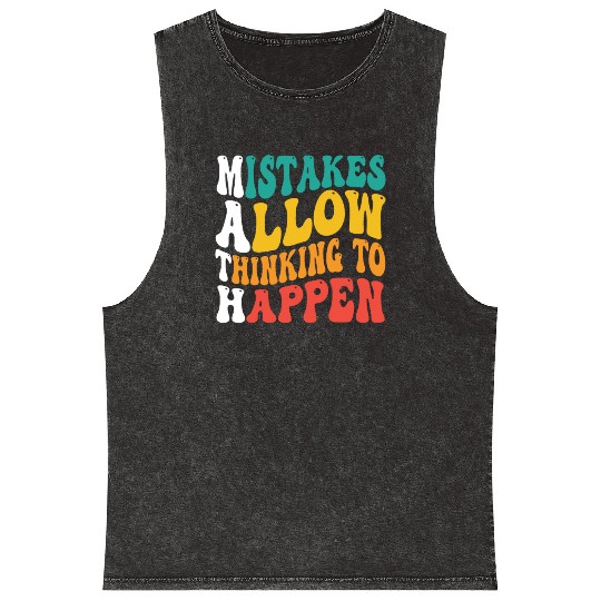 Funny Math Teacher Graphic - Best Math Teacher Mineral Wash Tank Tops