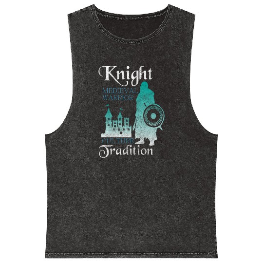 Knight Dragon Chivalry Horse Mineral Wash Tank Tops