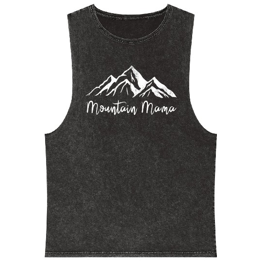 Mothers day mountain mama Mineral Wash Tank Tops