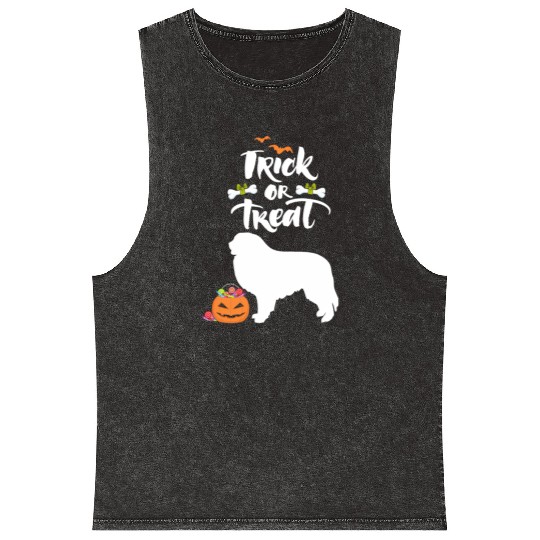 Trick Or Treat Great Pyrenees Dog Halloween Mineral Wash Tank Tops