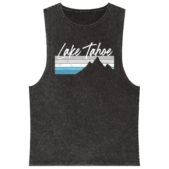 Lake Tahoe Nevada California Mountain Skiing Py Mineral Wash Tank Tops